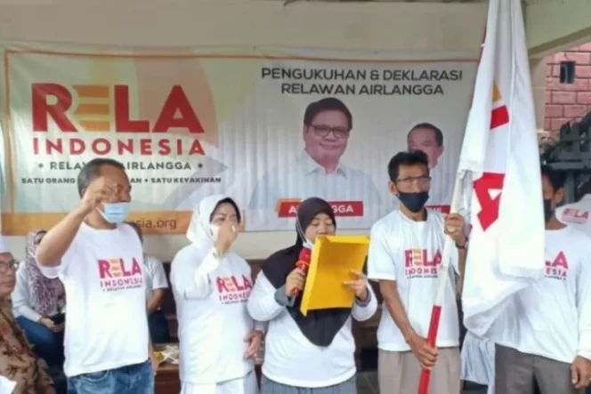 					Deklarasi Relawan Airlangga (RELA) Indonesia mendukung Ketua Umum Partai Golkar ​​​​​​​Airlangga Hartarto untuk menjadi presiden di Indonesia untuk periode 2024-2029. ANTARA/HO