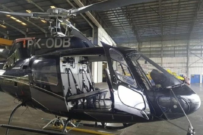 					Helikopter milik Airfast PK-ODB yang mengalami musibah di sekitar wilayah Kabupaten Yahukimo, Kamis (30/12). (ANTARA/HO/SAR Merauke)