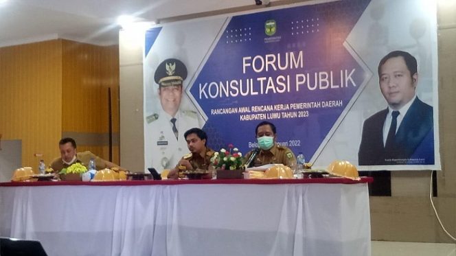 					Rancang RKPD 2023, Pemkab Luwu Gelar Forum Konsultasi Publik