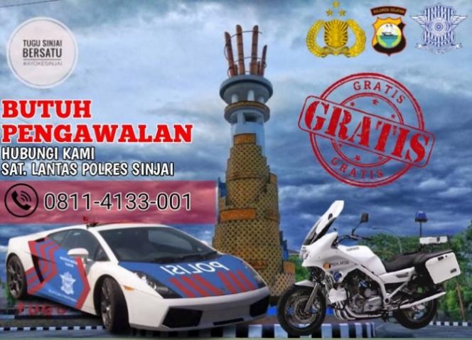 					Satlantas Polres Sinjai Siap Beri Pelayanan Pengawalan Secara Gratis, Ini Nomor Kontaknya