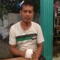 Akbar (31) Warga Kabupaten Gowa yang dianiaya Geng Motor Pelor. (Foto: Kadir).