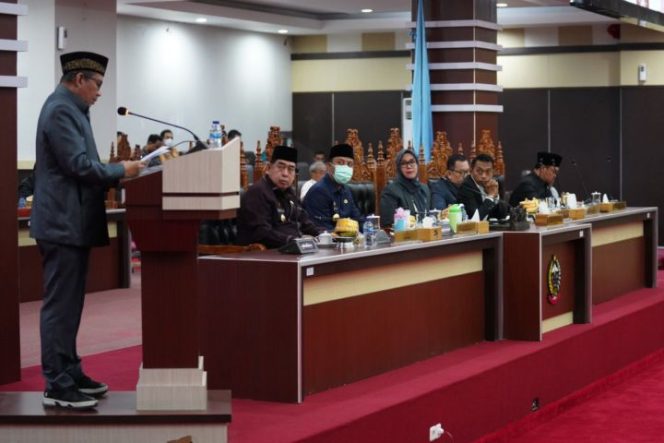 					Banggar DPRD Sulsel Saat Rapat Paripurna Ranperda APBD Perubahan 2022 (Ist)