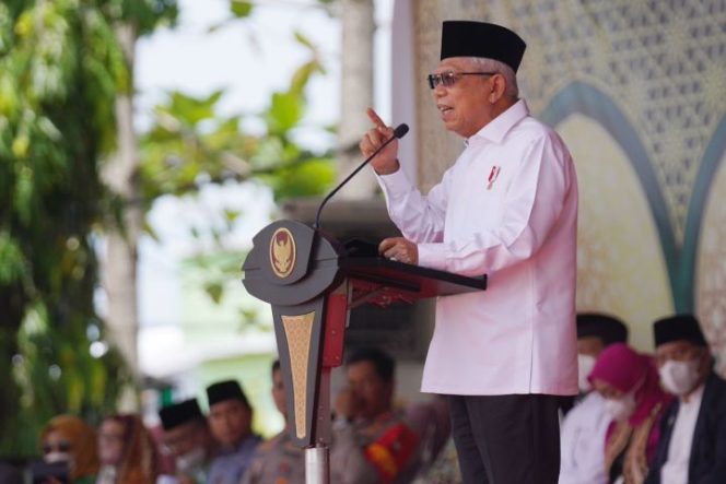 					Wapres RI Ma'ruf Amin dalam kunjungannya di Sulsel (Ist)