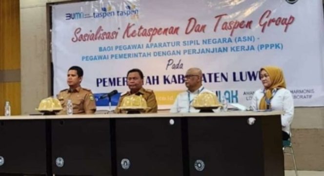 					BKPSDM Luwu Bekerjasma Dengan PT TASPEN Gelar Sosialisasi Ketaspenan bagi ASN