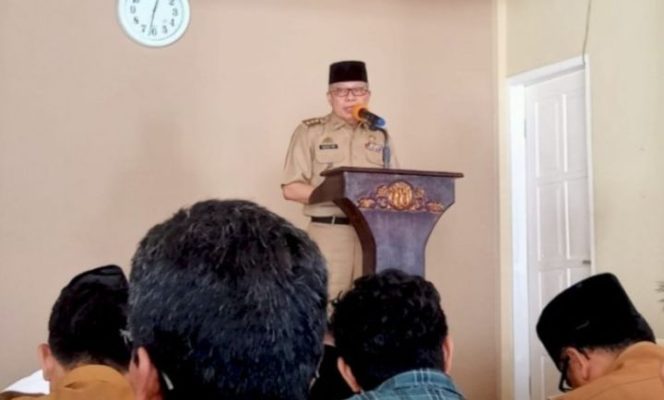 					Wali Kota Parepare Taufan Pawe pamit depan jajarannya saat bawakan kultum Ramadan terakhirnya (ist)