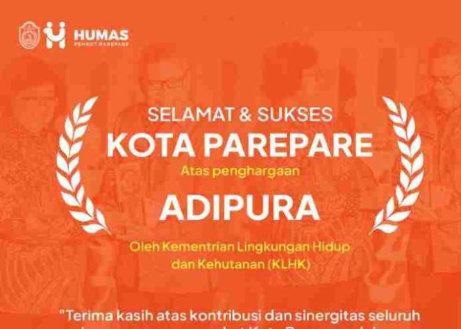 					Parepare kembali raih penghargaan Adipura 2022 (ist)