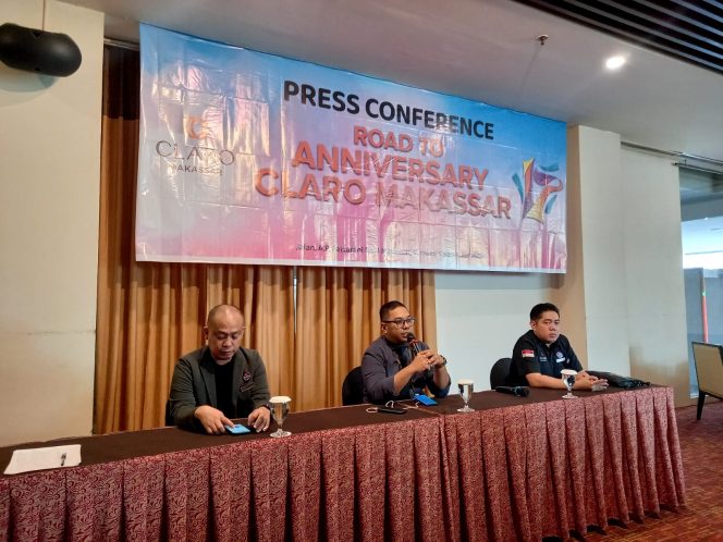 					Markom Claro Makassar Richwan Wahyudi Konferensi Pers 17th Anniversary (FOTO. Andi Khaerul).