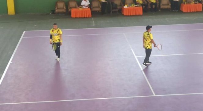 					Taufan Pawe dan Dandim Parepare Eksebisi Turnamen Tenis Wali Kota Cup (dok)