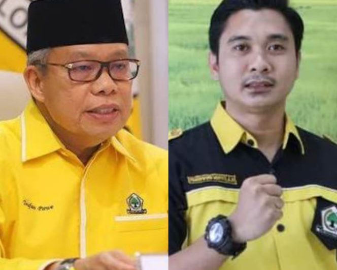 					Ketua DPD I Golkar Sulel Taufan Pawe dan Muhammad Wahyu. (Foto: BERITA.NEWS/ Kolase)