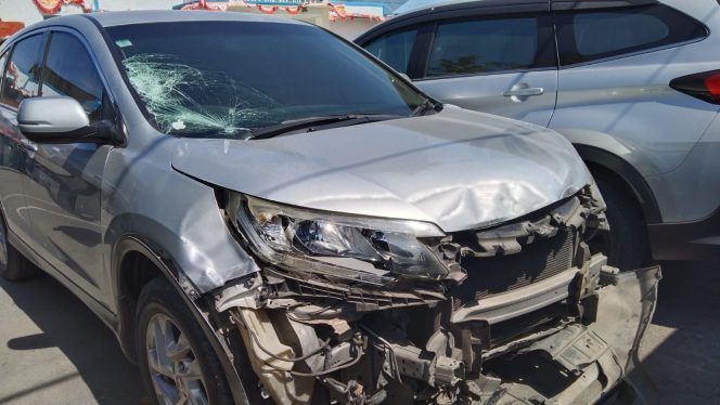 					Pengusaha Bulukumba Tabrak Pengendara Motor. (Foto: BERITA.NEWS/ Syarif)