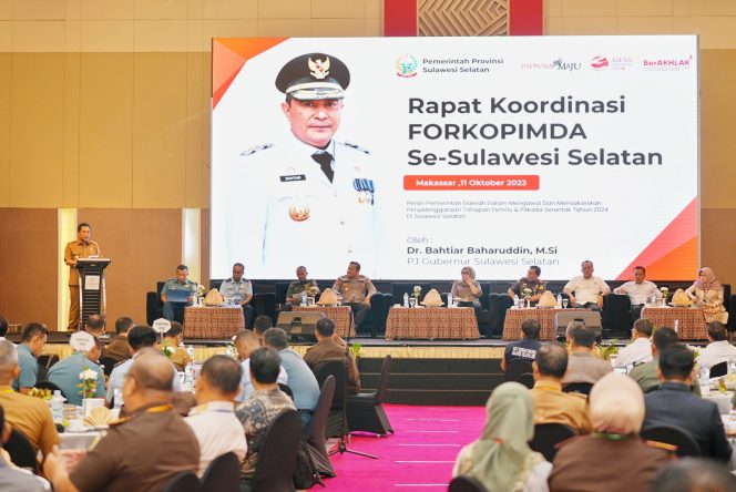 					Pj Gubernur – Forkopimda se-Sulsel Komitmen Sukseskan Pemilu 2024