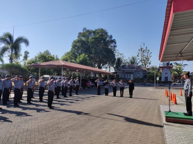 					Apel Pagi Senin, Kalapas Andi Himbau Seluruh Jajaran Tingkatkan Keamanan Lapas