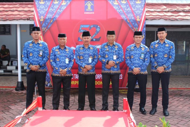 					Upacara HUT KORPRI ke-52 di Lapas Narkotika Kelas II Sungguminasa. (Foto: Ist)