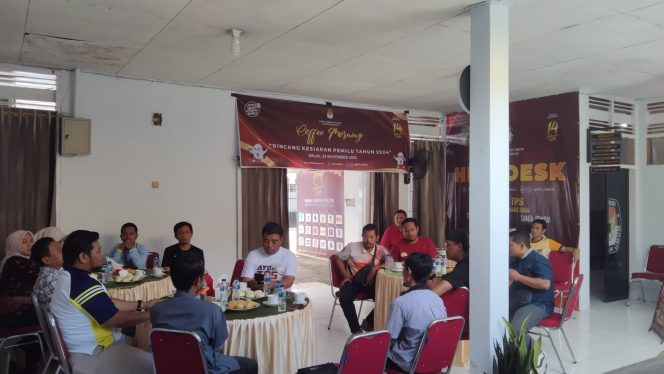 					Coffee Morning KPU Sinjai bersama Awak Media. (Foto: BERITA.NEWS/ Syarif)