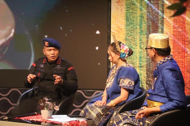 					Komandan Batalyon C Pelopor Satbrimob Polda Sulsel Nara Sumber TVRI. (Foto: Ist)