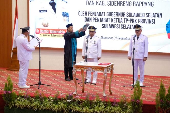 					Pelantikan dan Pengambilan Sumpah Jabatan Pj Bupati Jeneponto. (Foto: Ist)