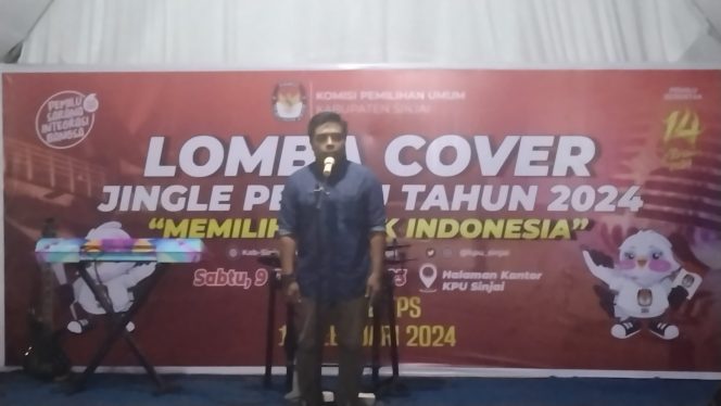 					Sambutan Ketua KPU Sinjai, Muhammad Rusmin. (Foto: BERITA.NEWS/ Syarif)