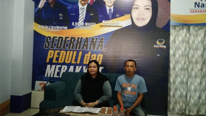					Jumpa Pers Hj Nursanti Caleg Partai Nasdem Dapil 1 Sinjai. (Foto: BERITA.NEWS/ Thatang)