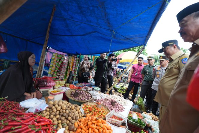 					Pj Gubernur Sulsel saat meninjau stok dan harga pangan di Pasar Tradisional Sungguminasa Gowa (dok)