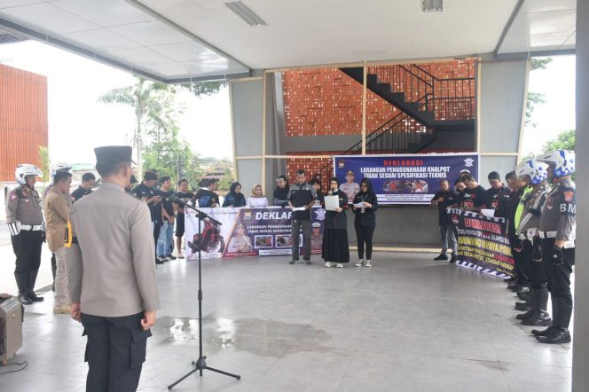 					Deklarasi Larangan Penggunaan Knalpot Brong. (Foto: Ist/ Humas Polres Bulukumba)