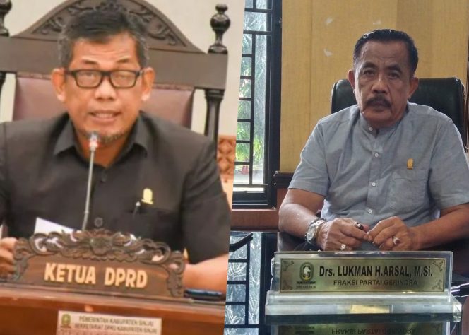 					Jamaluddin Digantikan oleh Lukman H Arsal selalu Ketua DPRD Sinjai. (Foto: Kolase/ BERITA.NEWS)