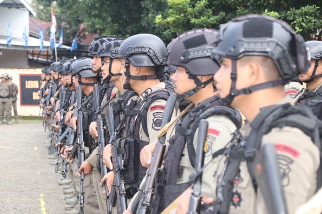 					96 Personel Brimob Bone Ikuti Latihan Pemeliharaan dan Peningkatan Kemampuan Jungle Warfare. (Foto: Ist)