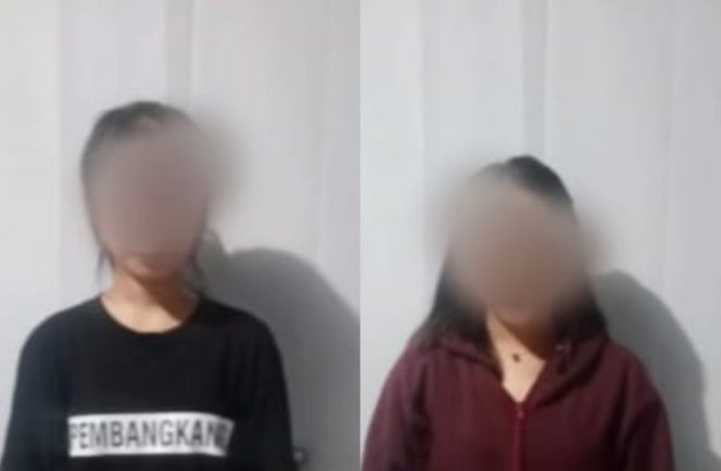 					Dua Terduga Pelaku Prostitusi Online Diamankan di Mapolres Sinjai. (Foto: Ist/ BERITA NEWS/ Kolase)