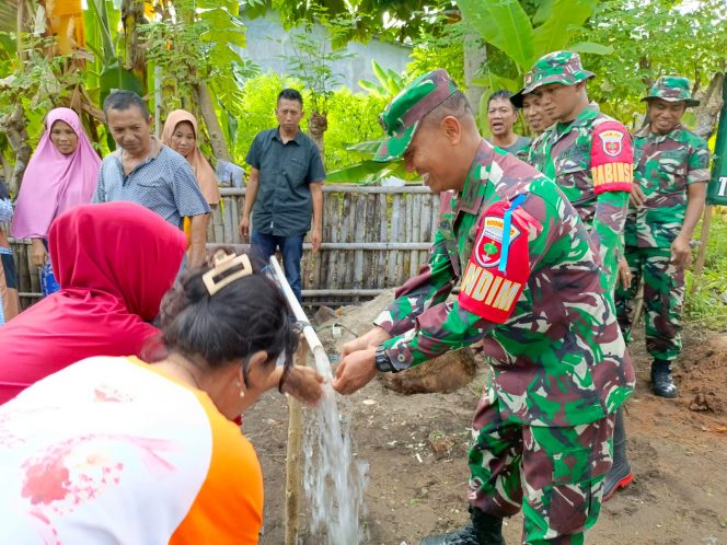					TMMD ke 120 Kodim Selayar, Warga Lingkungan Bonea Utara  Bahagia Nikmati Bantuan Sumur Bor