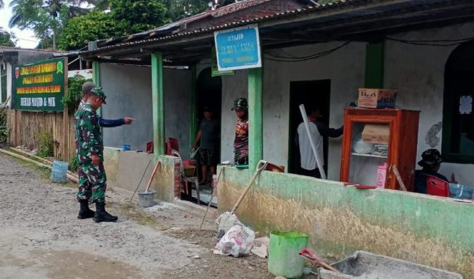 					Dansatgas TMMD ke 120 Kodim Selayar Tinjau Progres Pembangunan Rehab Masjid di Bonea Timur
