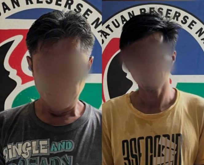 					Kedua Terduga Pelaku Penyalahgunaan Narkoba Jenis Sabu Diamankan di Mapolres Sinjai. (Foto: Ist/ Kolase/ BERITA.NEWS)