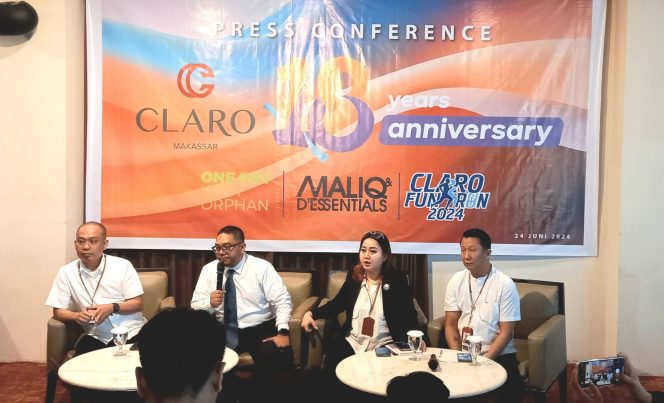 					Manajemen Claro Hotel Makassar Paparkan Agenda Anniversary Claro ke-18 (dok)