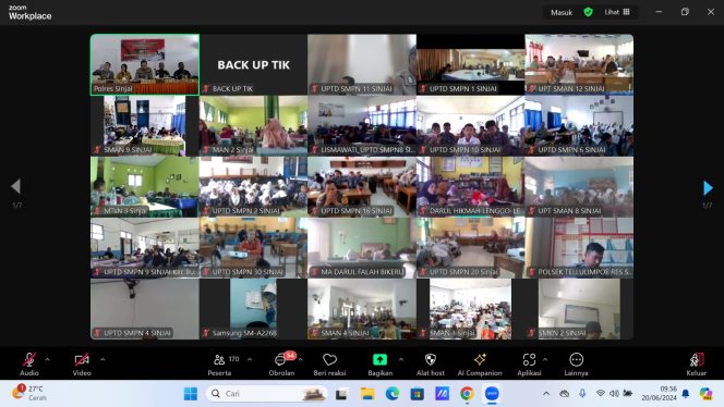 					Peserta Diskusi Interaktif Sahabat Anak Melalui Zoom Meeting. (Dok. Ist/ Humas)