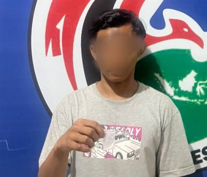					AR (18) Terduga Pelaku Penyalahgunaan Narkoba Jenis Sabu. (Foto: Ist)