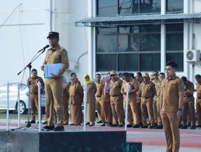 					Pimpin Apel Gabungan Bersama OPD Kab. Takalar Tahun 2024, ini Pesan Pj. Bupati