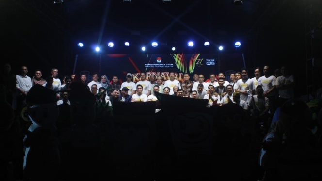 					Karnaval Maskot Pilkada Serentak Tahun 2024 di Kota Parepare. (Dok. Berita.News/ Wahyu)