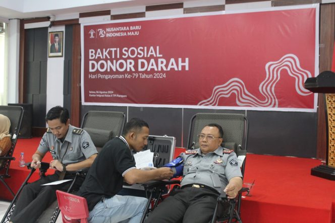 					Donor Darah di Lapas Parepare dalam Rangka Hari Pengayom ke- 79. (Dok. Ist)