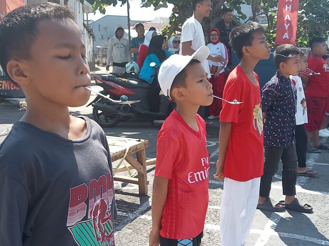 					Antusias Warga Khususnya Anak-anak Ikuti Lomba 17 Agustus di Jalan Muhammad Tahir, Kelurahan Jongaya, Kota Makassar