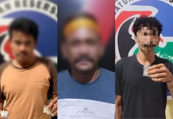 					Tiga Terduga Pelaku. (Dok. Kolase/ Berita.News)