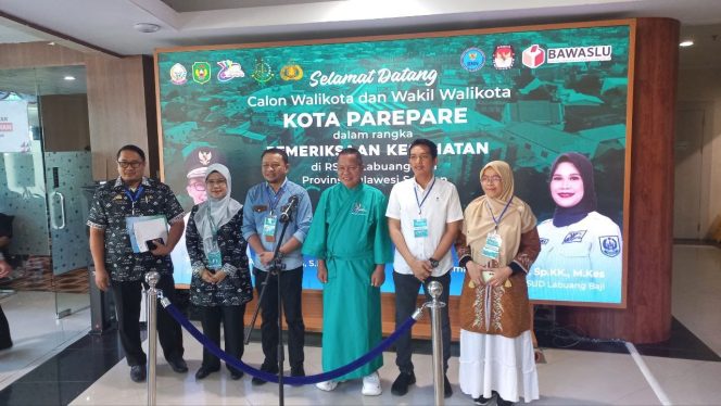 					Dua Bapaslon Walikota dan Wakil Walikota Parepare yang Akan Menjalani Tes Kesehatan. (Dok. Ist)