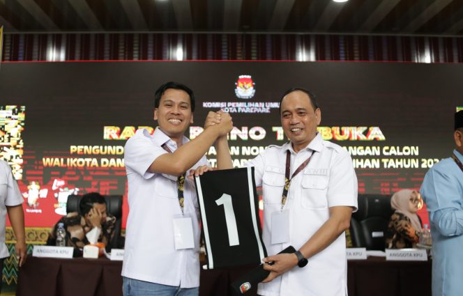 					Paslon ANH-TQ Mendapatkan Nomor Urut 1 di Pilwalkot Parepare