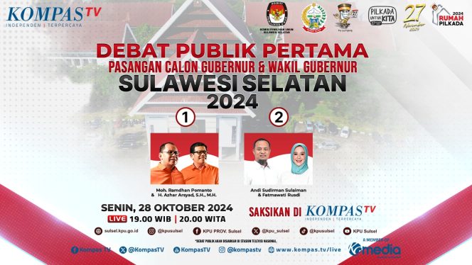 					Besok, KPU Sulsel Gelar Debat Pertama Calon Gubernur dan Wakil Gubernur