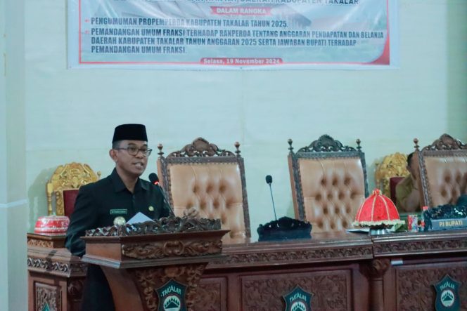 					Pj. Bupati Takalar Berikan Jawaban Atas Pemandangan Umum Fraksi DPRD Terkait Ranperda Tentang APBD TA 2025