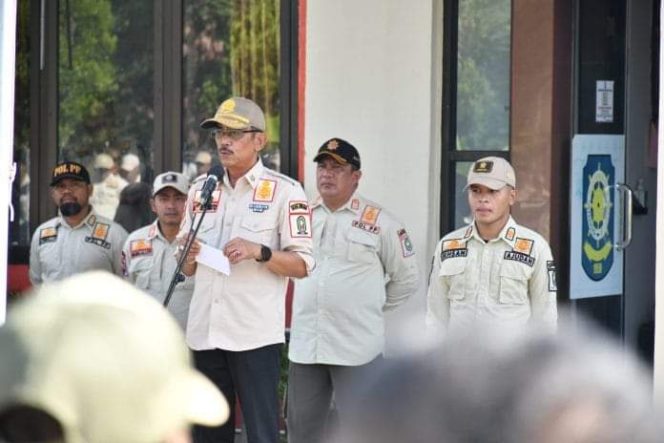 					Apel Gabungan Satpol PP dan Damkar Dipimpin Pj Bupati Sinjai, Andi Jefrianto Asapa. (dok. ist)