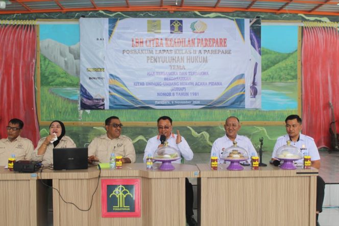 					40 WBP Lapas Parepare Ikuti Penyuluhan Hukum Gratis. (dok. Ist)