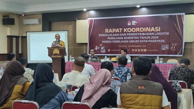 					KPU Parepare Rakor Persiapan Distribusi Logistik Pilkada 2024. (Dok: Berita.News/ Wahyu)