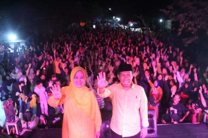 					Massa Pendukung BERAKARMI di Manimpahoi, Kecamatan Sinjai Tengah Membludak. (Dok: Ist/ Tim)