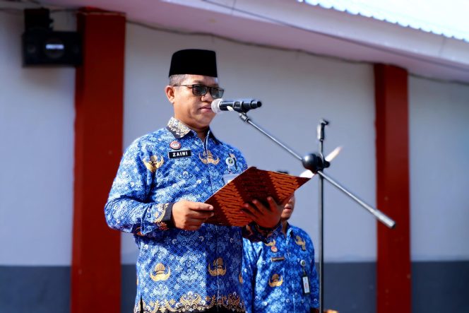 					Kalapas Bulukumba, Mut Zaini Bacakan Amanat Presiden RI di HUT Korpri ke-53. (Dok: Ist/ Humas)