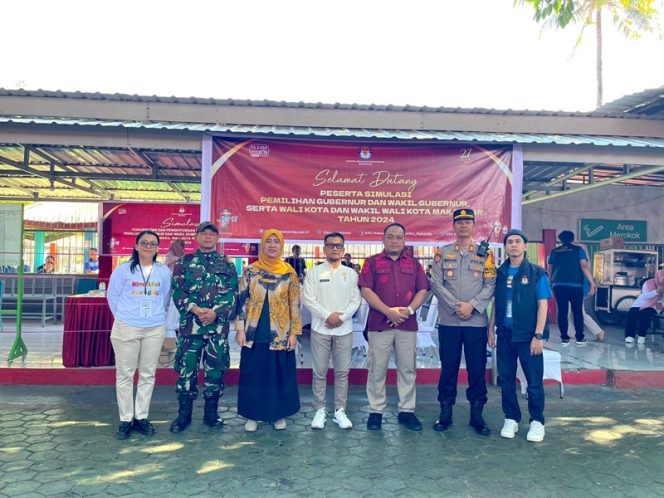 					Lembaga Pemasyarakatan (Lapas) Kelas I Makassar bersama Komisi Pemilihan Umum (KPU) Kota Makassar menggelar simulasi  pemungutan dan perhitungan suara (tungsura). (IST)