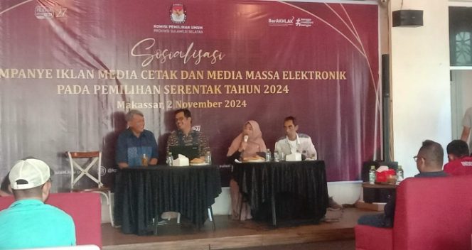 					KPU Sulsel Sosialisasi Aturan Kampanye Iklan Media Selama Pilkada Serentak