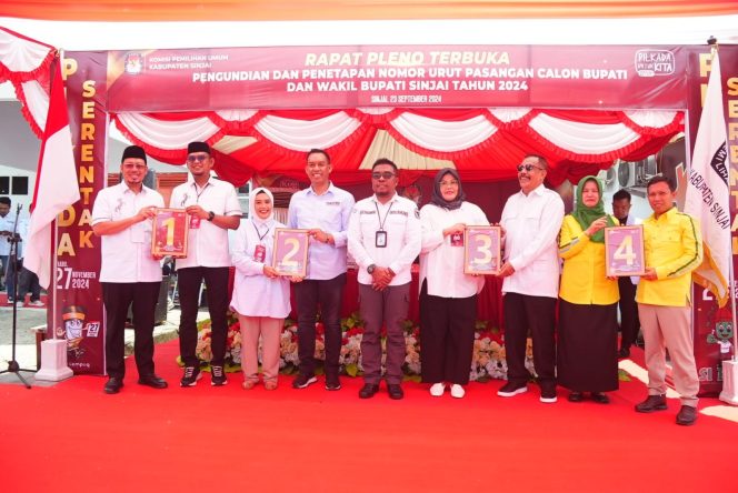 					Penetapan Nomor Urut Pasangan Calon Bupati dan wakil Bupati Sinjai. (Dok: Berita.News/ Syarif)